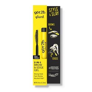 Got2b Glued 2-in-1 Touch-Up Wand Brush Brow & Edge Gel Strong Hold All Day